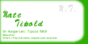mate tipold business card
